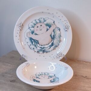 Cabbage Patch Kids 1984 Porcelain Plate And Bowl Set
